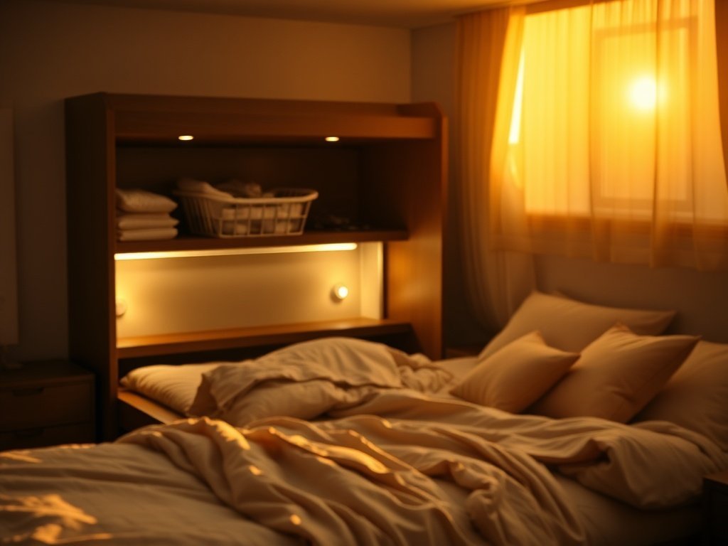 Turn a cramped bedroom into a calmer space with one lift-up bed that hides clutter, adds charging, and frees up floor space