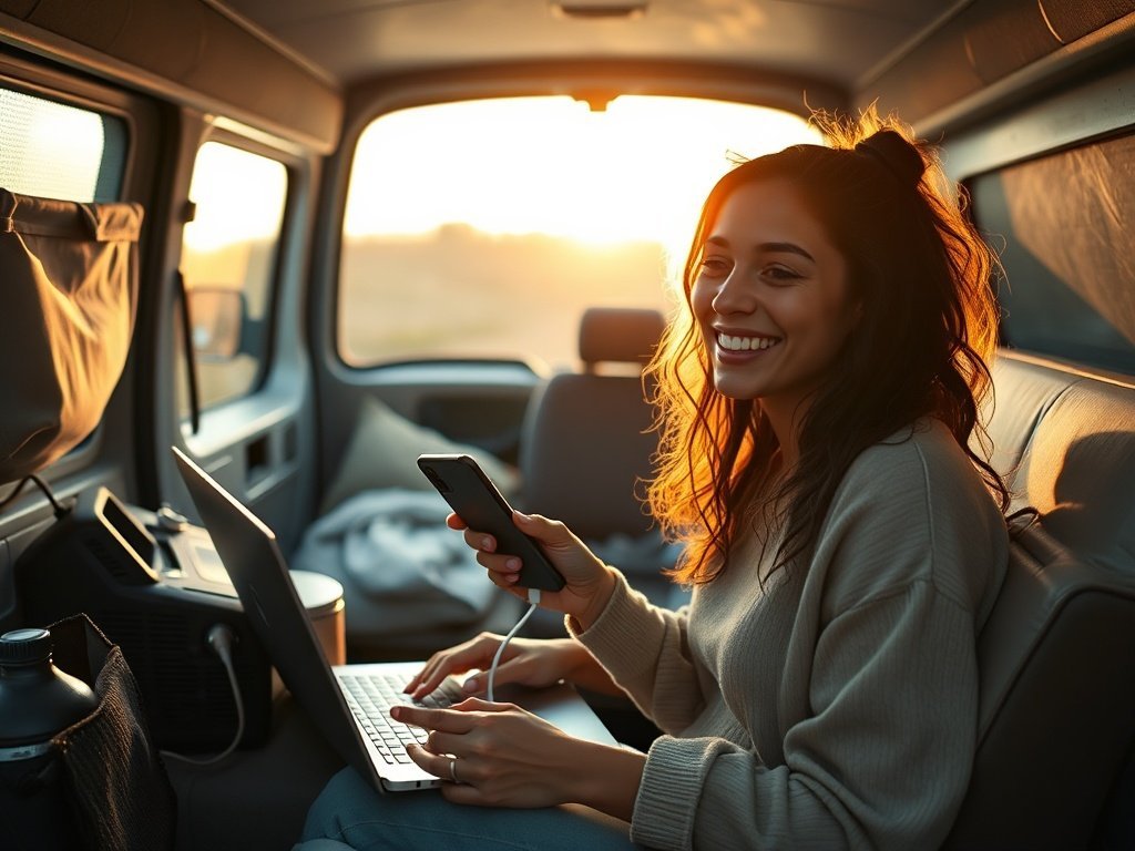 How to Turn a Camper Van Into a Quiet Off-Grid Base With a 1070Wh Solar Generator