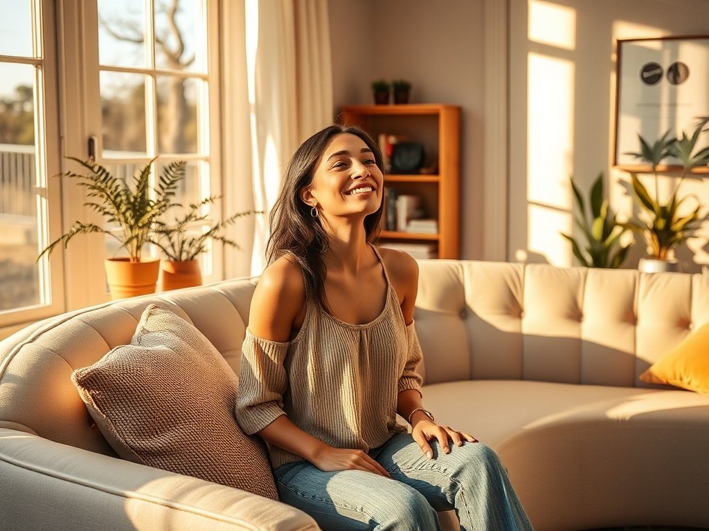How a Cream Curved Velvet Sofa Can Make a Tiny Living Room Feel 30% Bigger and Fully Curated
