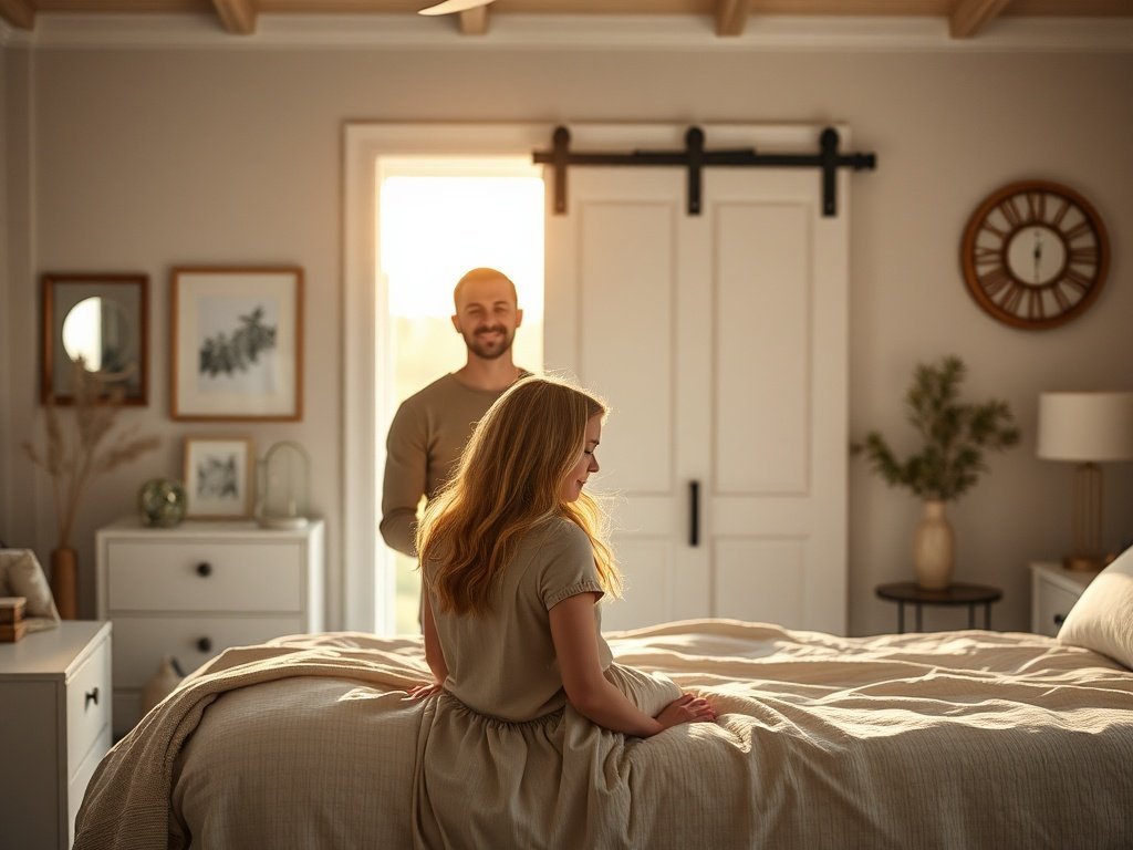 How a White 36”x84” Sliding Barn Door Can Instantly Make a Bedroom Look More Finished