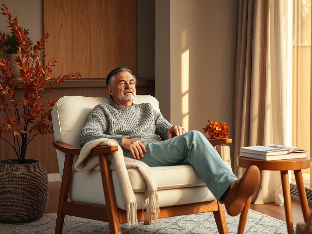 How One $85.44 Cream Accent Chair Can Turn a Tired Fall Living Room Into a Mid-Century Retreat