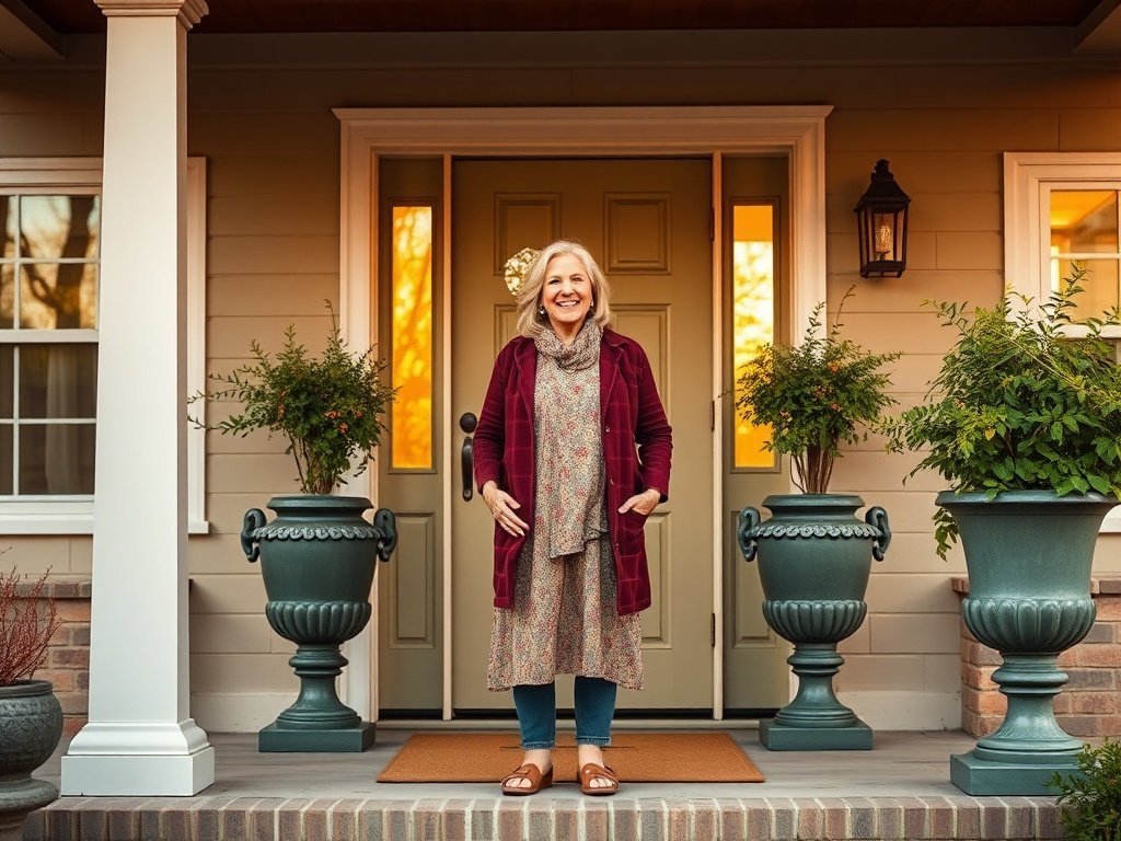 How to Turn a Plain Entryway Into a Finished Front-Porch Moment in 10 Minutes With a Set of 2 Tall Urn Planters