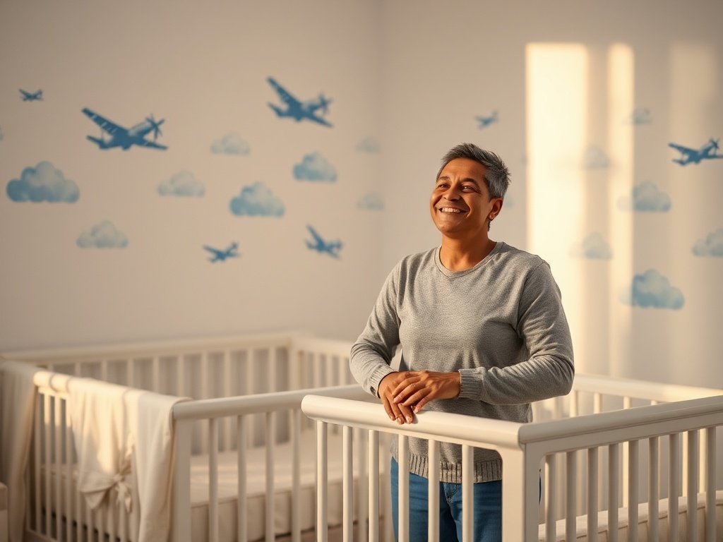 Turn a plain nursery wall into a custom aviation corner in under 1 hour with peel-and-stick decals
