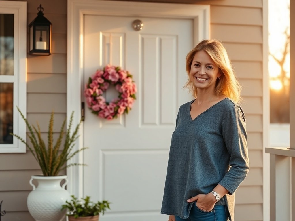 How a 24-Inch Pink Spring Wreath Can Make a Plain Front Door Look Styled in 5 Minutes