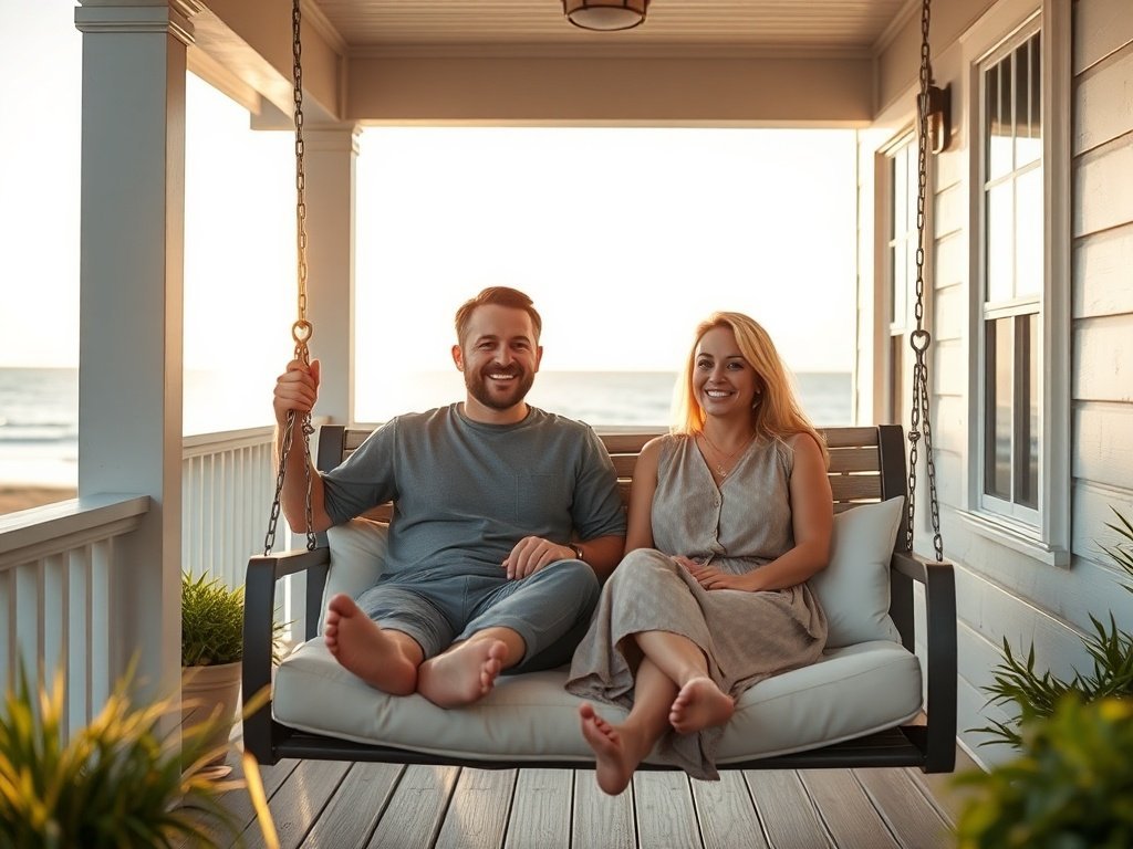 How a 4-Foot Porch Swing Can Make a Small Coastal Porch Feel Bigger, Cozier, and Actually Usable
