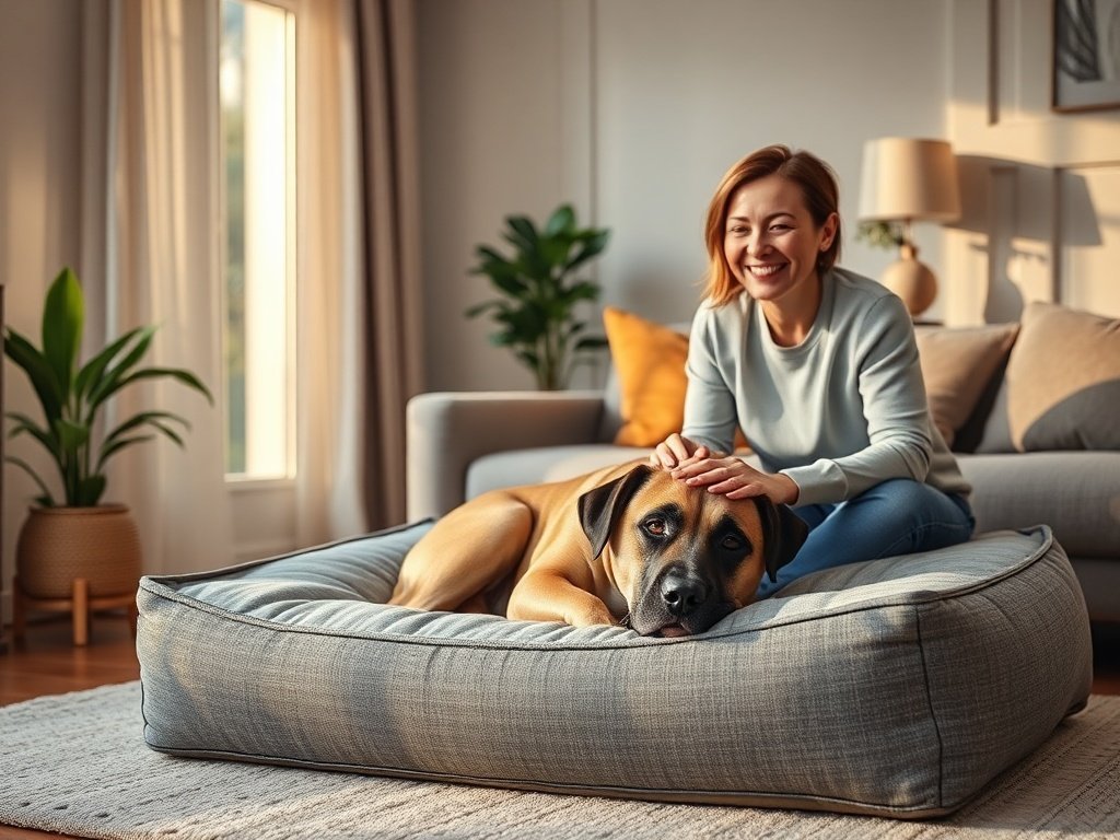 Turn a messy dog corner into a calm, stylish retreat with one orthopedic bed setup