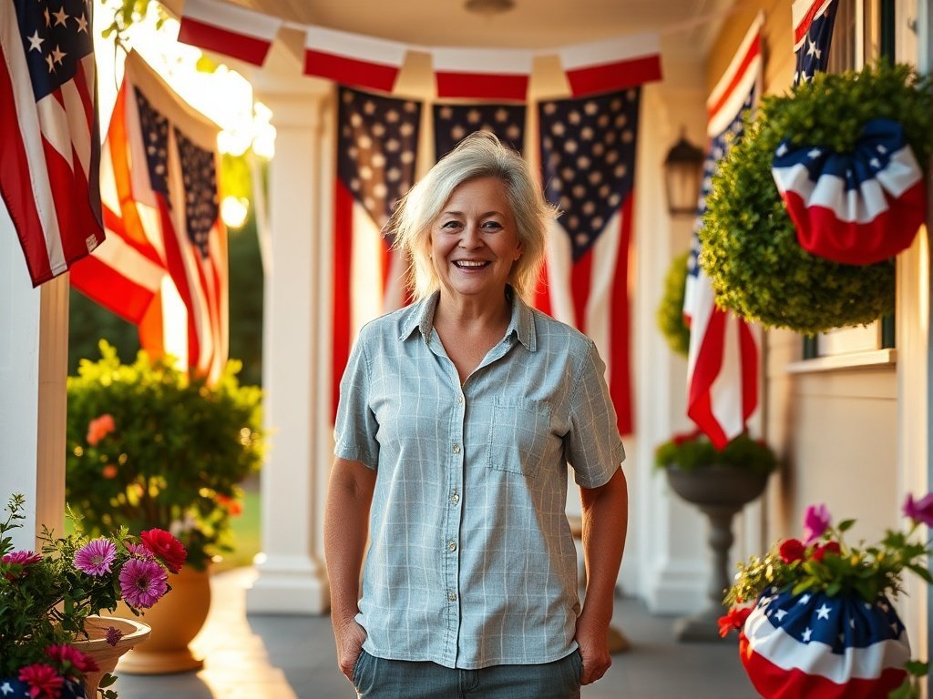 How a $9.99 2-Piece Hanging Flag Banner Turns a Plain Porch Into a Patriotic Display in Minutes