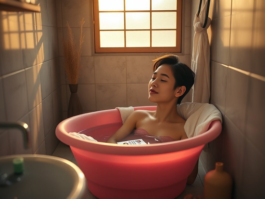 How a $62.99 foldable ice bath tub turns a tiny bathroom into a daily reset routine