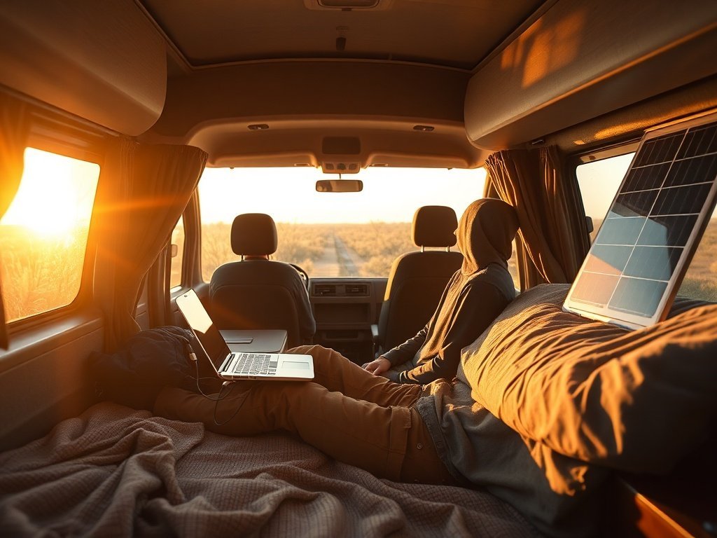 How to turn a camper van into a true off-grid digital nomad base with one 1024Wh power kit