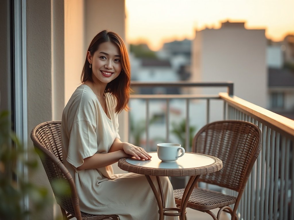 From empty balcony to Japandi nook: how a $39.99 3-piece bistro set can turn a plain outdoor corner into a calm place to sit
