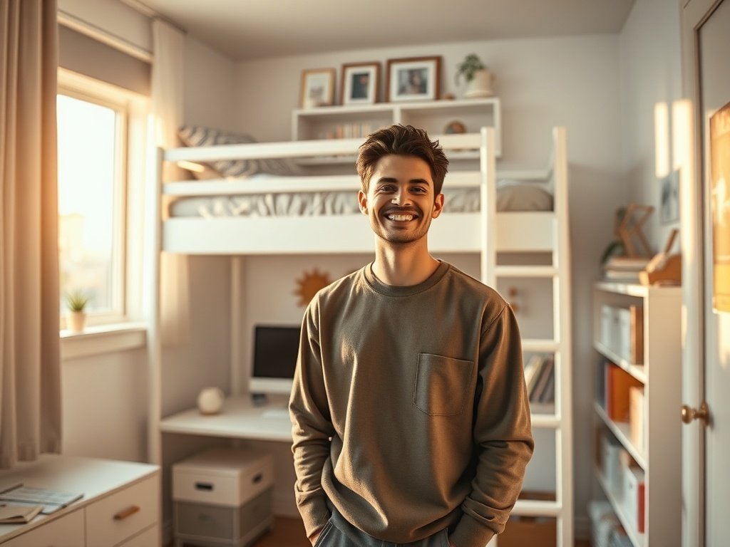 Turn a cramped dorm corner into a sleep, study, and storage setup before move-in week fills the room
