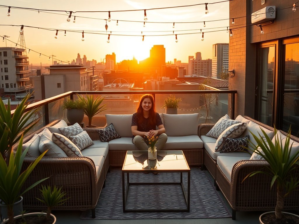 How a Compact 6-Piece Rattan Sectional Can Turn a Tight Rooftop Into a Real Outdoor Living Room