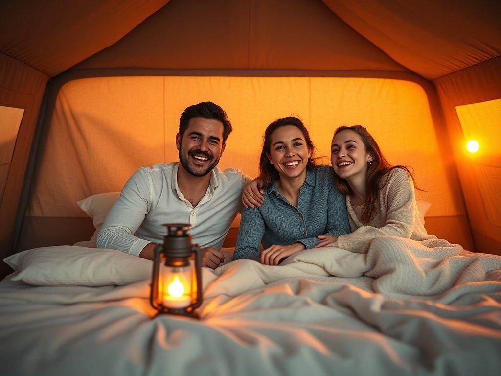Turn a Campsite Into a 6-8 Person Glamping Bedroom in Minutes with This Inflatable Tent House