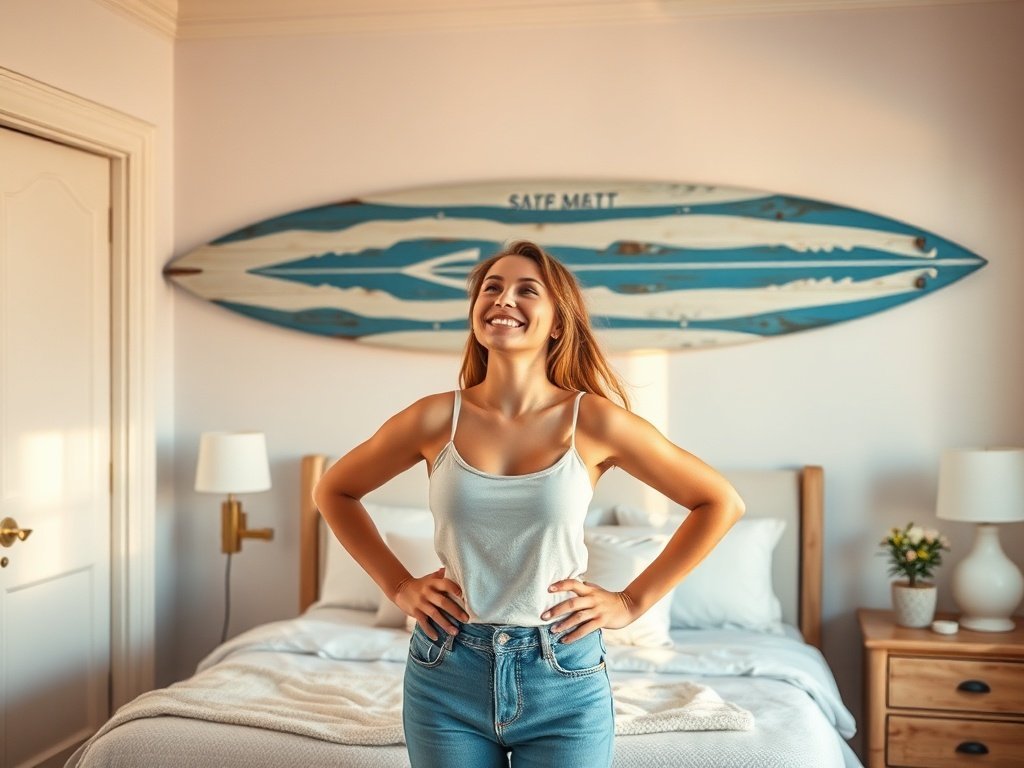 How to turn one blank wall into a beach-chic statement in under an hour