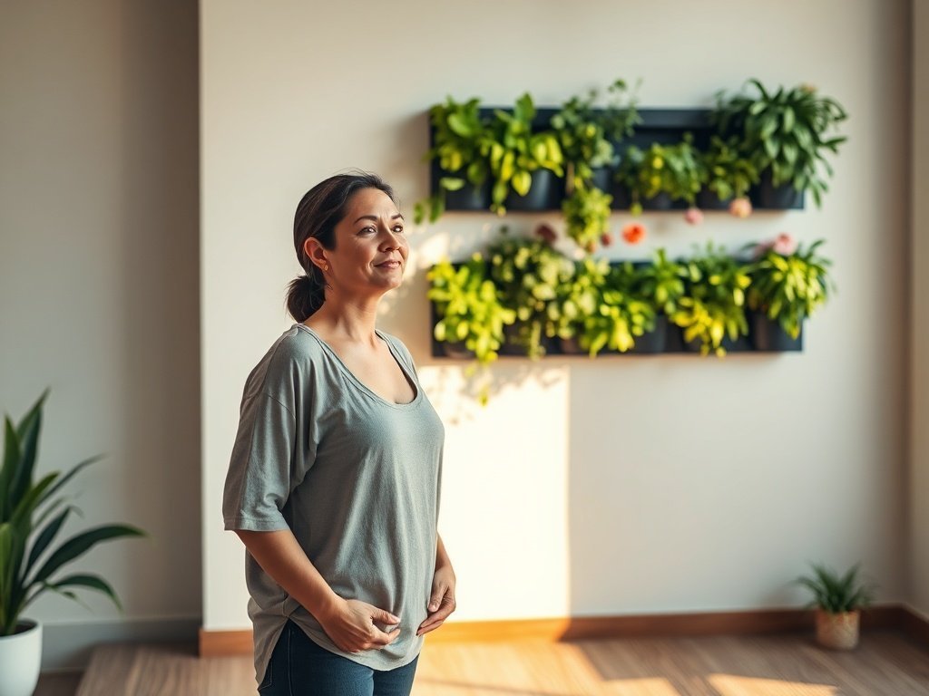 Turn one blank yoga studio wall into a self-watering herb-and-flower feature in minutes
