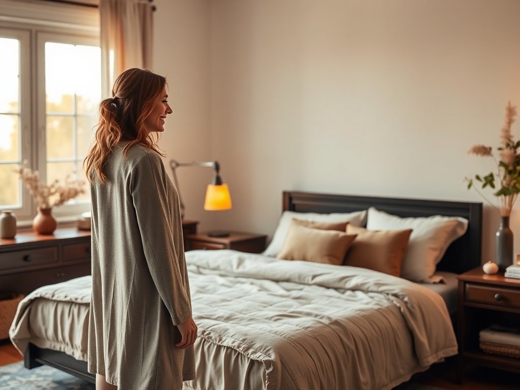 Make a small bedroom feel calm and finished in one weekend with a solid wood queen bed frame
