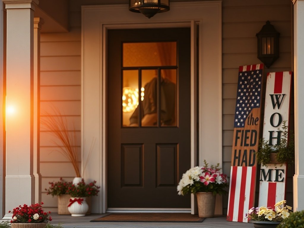 How a 3-Piece Rustic Patriotic Porch Sign Set Can Upgrade Your Entryway for July 4th in Minutes
