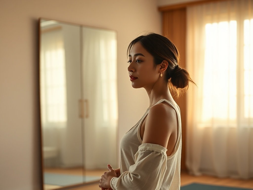 Turn a blank wall into a Japandi focal point with one 72″ x 30″ oversized mirror