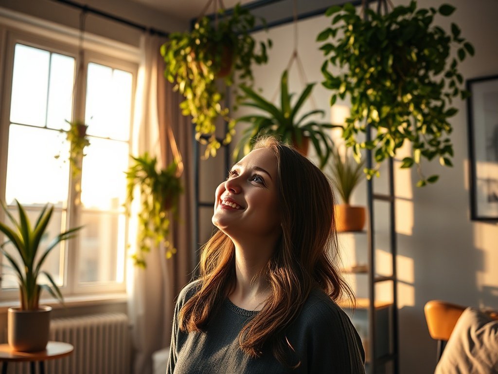 How a $49.99 Floor-to-Ceiling Plant Stand Can Turn One Empty Corner Into a Vertical Green Oasis