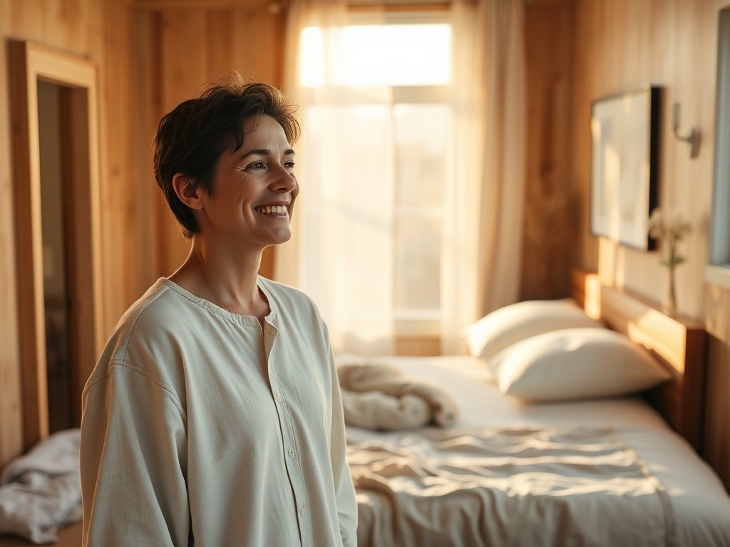 How a low-profile wood platform bed can make a tiny bedroom feel calmer, bigger, and more intentional